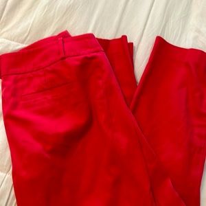 Red loft ankle length pants